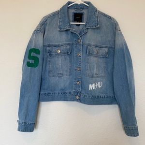 NWT Hand Painted Michigan State Game Day Jacket